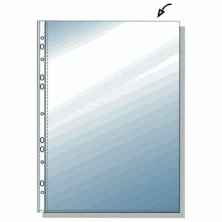 Prospekth�llen Budget, A4, PP, St�rke: 0,05mm, oben offen, 100 St�ck