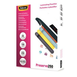A4 glänzende Laminierfolie 250 Mikron - 100er Pack