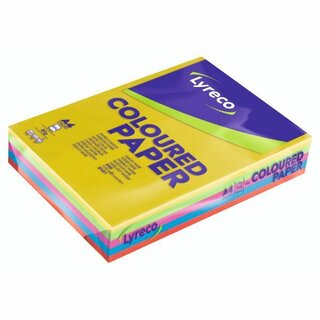 Kopierpapier Lyreco, A4, 80g, sortiert, 500 Blatt