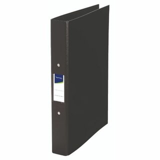 Ringbuch Lyreco, A4, 2-Ringe, Ringdurchmesser: 25mm, schwarz