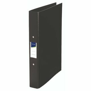 Ringbuch Neutral, A4, 2-Ringe, Ringdurchmesser: 25mm, schwarz