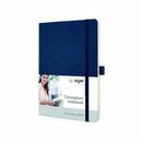 SIGEL CO326 Premium Notizbuch kariert, A5, Softcover, blau