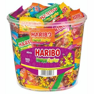 Fruchtgummi Haribo Happy Easter, Rundbox mit 100 Stück a 10g