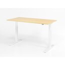Schreibtisch VXMKA19/3/W, 160x80cm, ahorn/wei