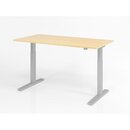 Schreibtisch VXMKA, 180x80cm, ahorn/silber