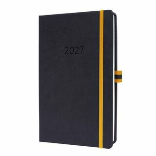 Sigel Linescape L2607 Wochenkalender 1W/2S 176 Seiten, 80g, dunkelgrau/gelb 2027
