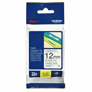 Schriftband Brother TZE-231, Breite: 12mm, laminiert, schwarz auf wei�