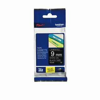 Schriftband Brother TZE-325, Breite: 9mm, laminiert, wei� auf schwarz