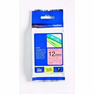 Schriftband Brother TZE-B31, Breite: 12mm, laminiert, schwarz auf signalorange