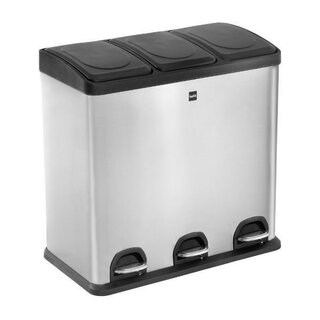 Helit H2405200 Mlltrennsystem 3x20 Liter, edelstahlfarben