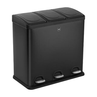 Helit H2405295 Mlltrennsystem 3x20 Liter, schwarz