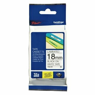 Schriftband Brother TZE-241, Breite: 18mm, laminiert, schwarz auf wei�