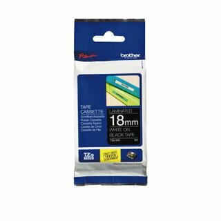 Schriftband Brother TZE-345, Breite: 18mm, laminiert, wei� auf schwarz