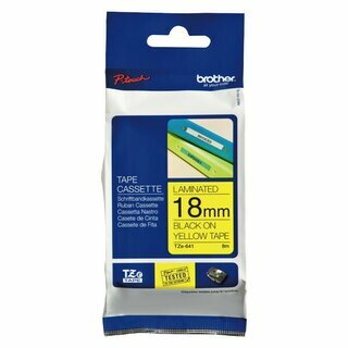 Schriftband Brother TZE-641, Breite: 18mm, laminiert, schwarz auf gelb