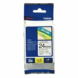 Schriftband Brother TZE-251, Breite: 24mm, laminiert, schwarz auf wei�