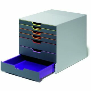 Durable Schubladenbox 7607 Varicolor, 7 Schubladen, A4+ C4, grau