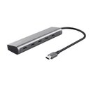 Trust 25136 Halyx 5-Port USB-C Hub, silber