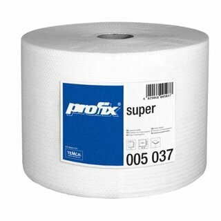 Wischtuchrolle Profix Super 005037, 1-lagig, 500 Blatt, hochwei�, 1 Rolle