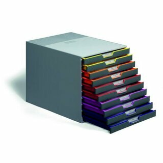 Durable Schubladenbox 7610 Varicolor, 10 Schubladen, A4+ und C4, grau