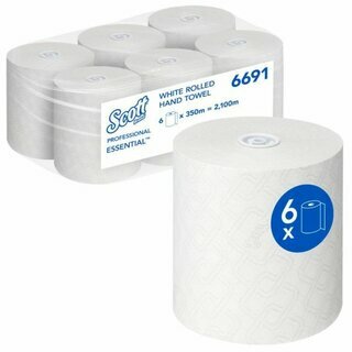 Papierhandt�cher Scott 6691, auf Rolle, 350m, 1-lagig, 6 St�ck