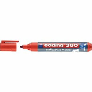 Boardmarker edding 360, Rundspitze, Strichstärke: 1,5-3mm, rot