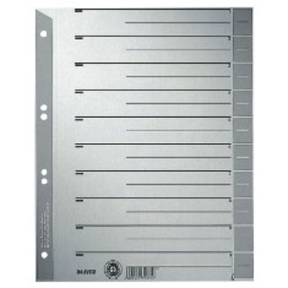 Trennblätter Leitz 1652, A4, grau, 100 Stück