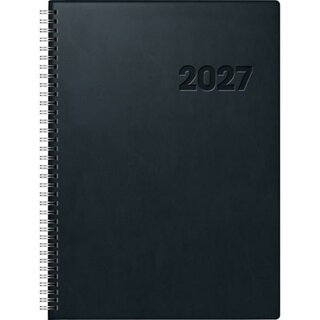 Rido-Ide Buchkalender 7027501906 Conform, 1T/1S, 21 x 29,7cm, A4, schwarz, 2027