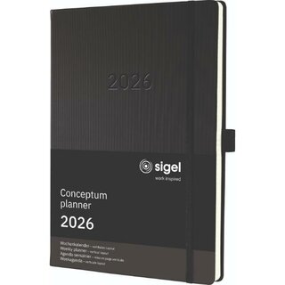 Sigel Buchkalender C2618, Conceptum, 1W/2S, Hardcover,...