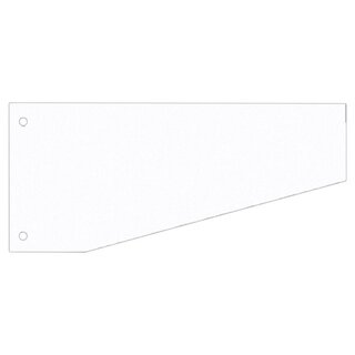 Trennstreifen 10,5 / 6 x 24cm, Trapez, weiß, 100 Stück