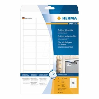 Outdoor-Folienetiketten Herma 9531, 45,7 x 21,2mm (LxB), wei�, 10 St�ck