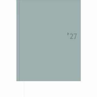 Zettler Buchkalender 732 Silverline, 1W/1S, 21x26,5cm Hardcover, anthrazit, 2027