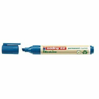 Permanentmarker edding 22, Keilspitze, Strichst�rke: 1-5mm, blau
