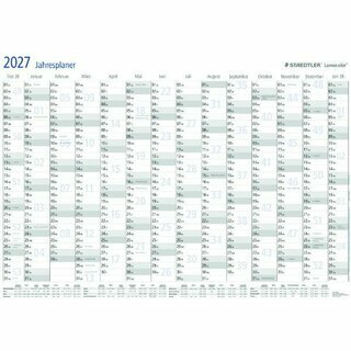 Staedtler Plakatkalender 641 Lumocolor,12 Monate, abwischbar, 84 x 60cm, 2027