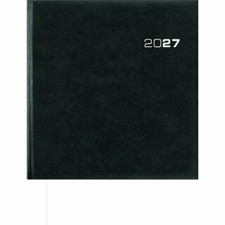 Zettler Buchkalender 786 Sekret�r, 1W/2S, 20 x 21cm, Hardcover, anthrazit, 2027