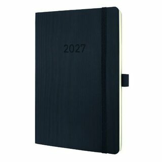 Sigel Buchkalender C2622 Conceptum, 1W/2S, Softcover, A5, schwarz, 2027