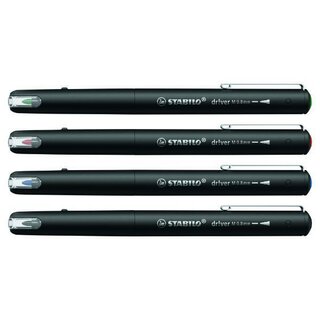 Stabilo 1089 dr!ver Filzschreiber, 0,8 mm, sortiert, 4 Stck