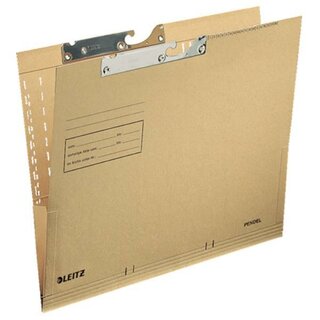 Leitz 2116 Pendeltasche, seitlich mit Frschen verschlossen, A4, naturbraun