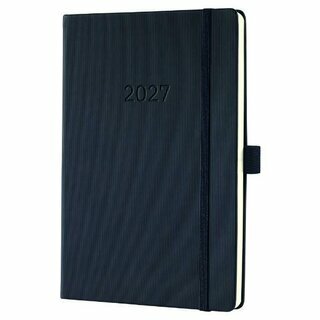 Sigel Buchkalender C2619 Conceptum, 1W/2S, Hardcover, A5, schwarz, 2027
