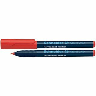 Permanentmarker Schneider Maxx 240, Rundspitze, Strichst�rke: 1-2mm, rot