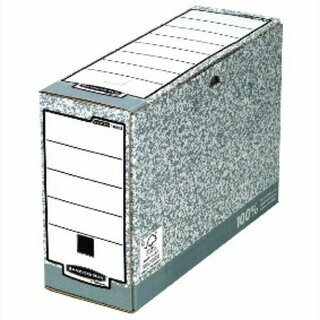 Archivboxsystem Fellowes 1080501 System, Ma�e: 10 x 26 x 31,5 cm, 10 St�ck, grau