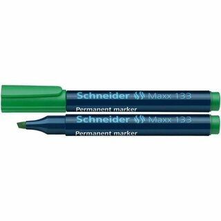Permanentmarker Schneider Maxx 133, Keilspitze, Strichst�rke: 1+4mm, gr�n