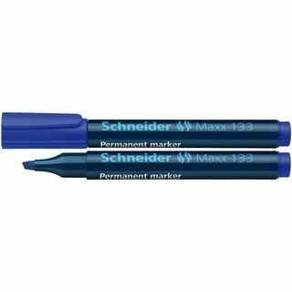 Permanentmarker Schneider Maxx 133, Keilspitze, Strichst�rke: 1+4mm, blau