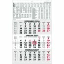 Zettler 3-Monatskalender 956, 30 x 49cm, schwarz/rot, 2027