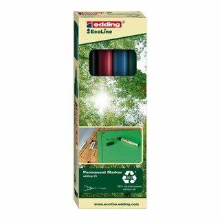 Permanentmarker edding 25, Rundspitze, Strichst�rke: 1mm, sortiert, 4 St�ck