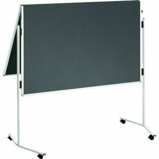 Moderationswand Franken ECO-UMTFG12R, Ma�e: 150 x 120cm, Filz, mit Rollen, grau