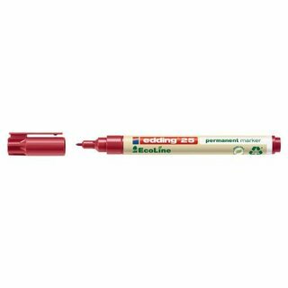 Permanentmarker edding 25, Rundspitze, Strichst�rke: 1mm, rot