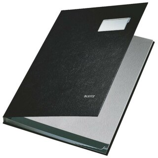 Unterschriftsmappe Leitz 5701, 10 Fächer, PP-kaschierter...