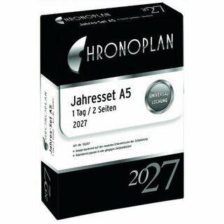 Chronoplan Jahresplaner 50206 Midi, 1T/2S, A5, Jahresset, 2027