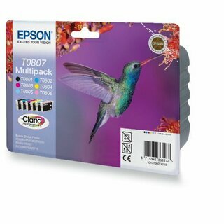 Tintenpatrone Epson T080740 6St (schwarz/cyan/hellcyan/magenta/hellmagenta/gelb)