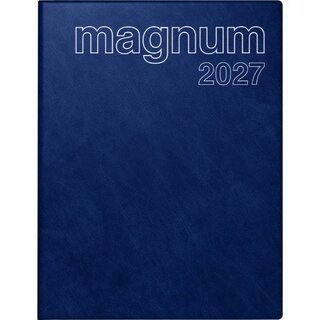 Rido-Ide Buchkalender 7027042386 Magnum, 1W/2S, 18,2 x 24cm, blau, 2027